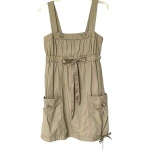 Nanette Lepore Khaki Utility Mini Dress, Size 6